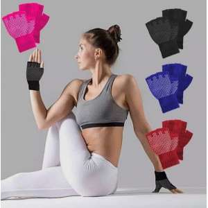 Y17 Sarung Tangan Yoga Pilates Gel Anti Slip Fitness Gym Gloves