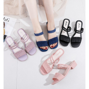 Sh71 Sepatu Sandal Wanita Korea Summer Casual Double Belt Women Shoes